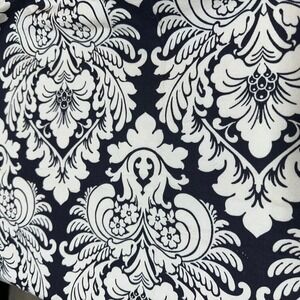 Waverly Duchess Damask Fabric 100% Cotton black Cream Screen Print USA Made